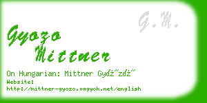 gyozo mittner business card